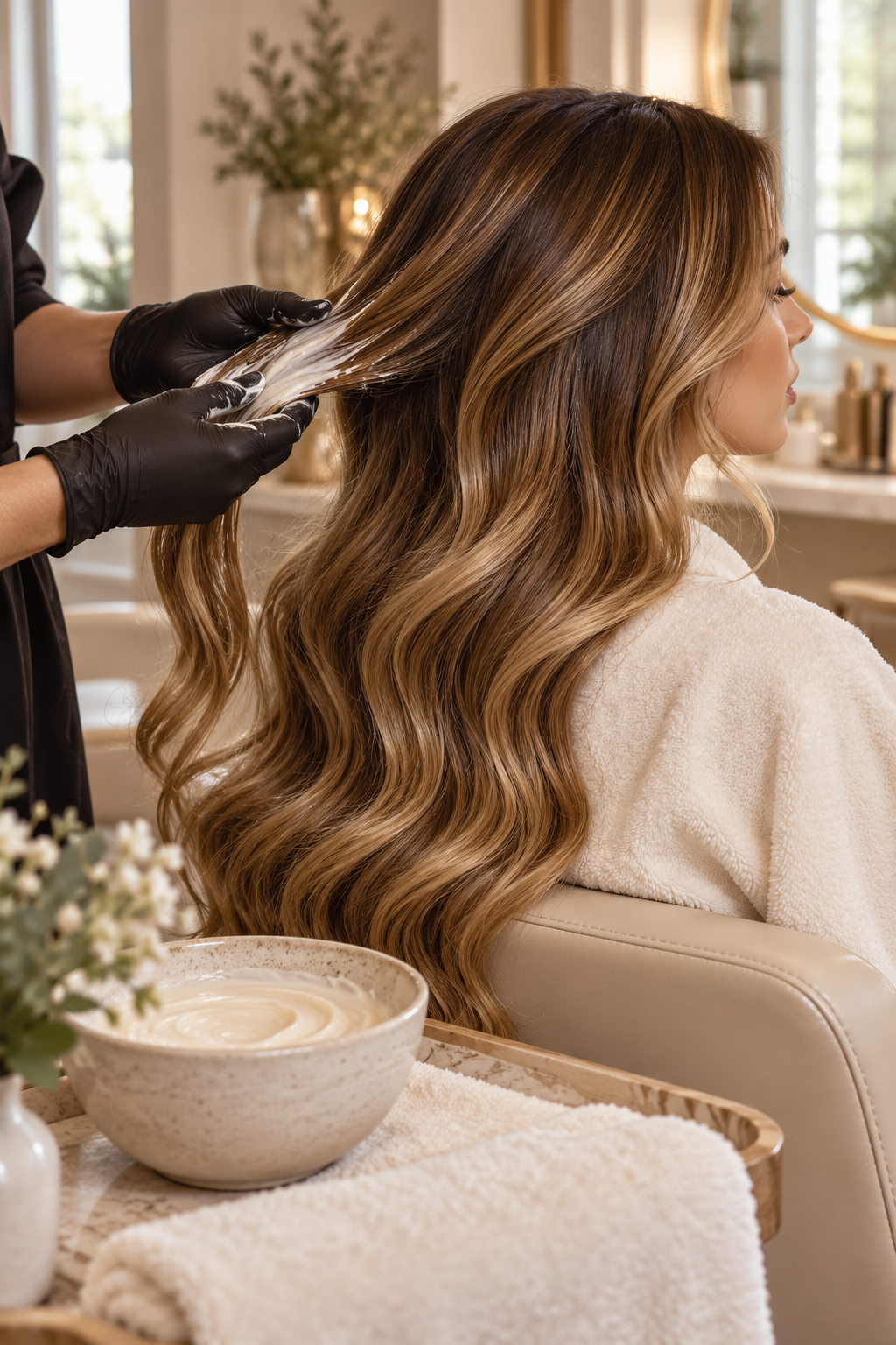 Deep-condition weekly for balayage hair care