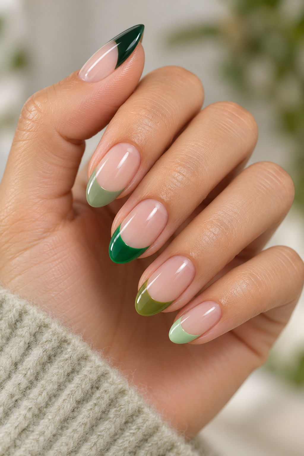 Rainbow Skittle Tips st patricks day nail ideas