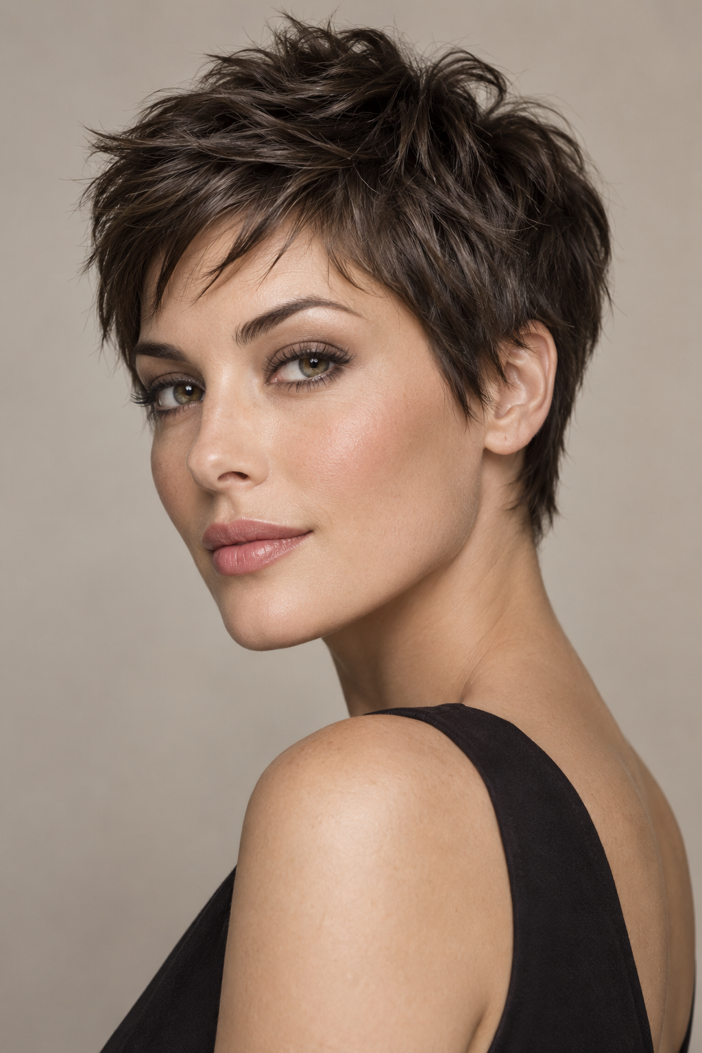 very short haircut styles: piecey pixie