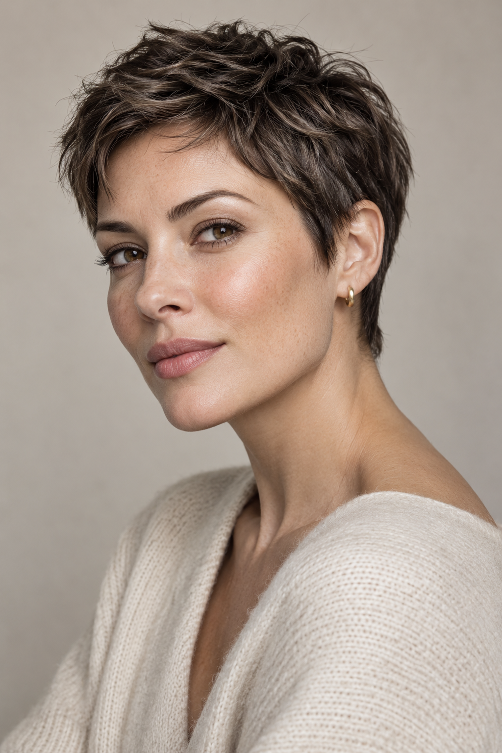 very short haircut styles: soft tapered cut
