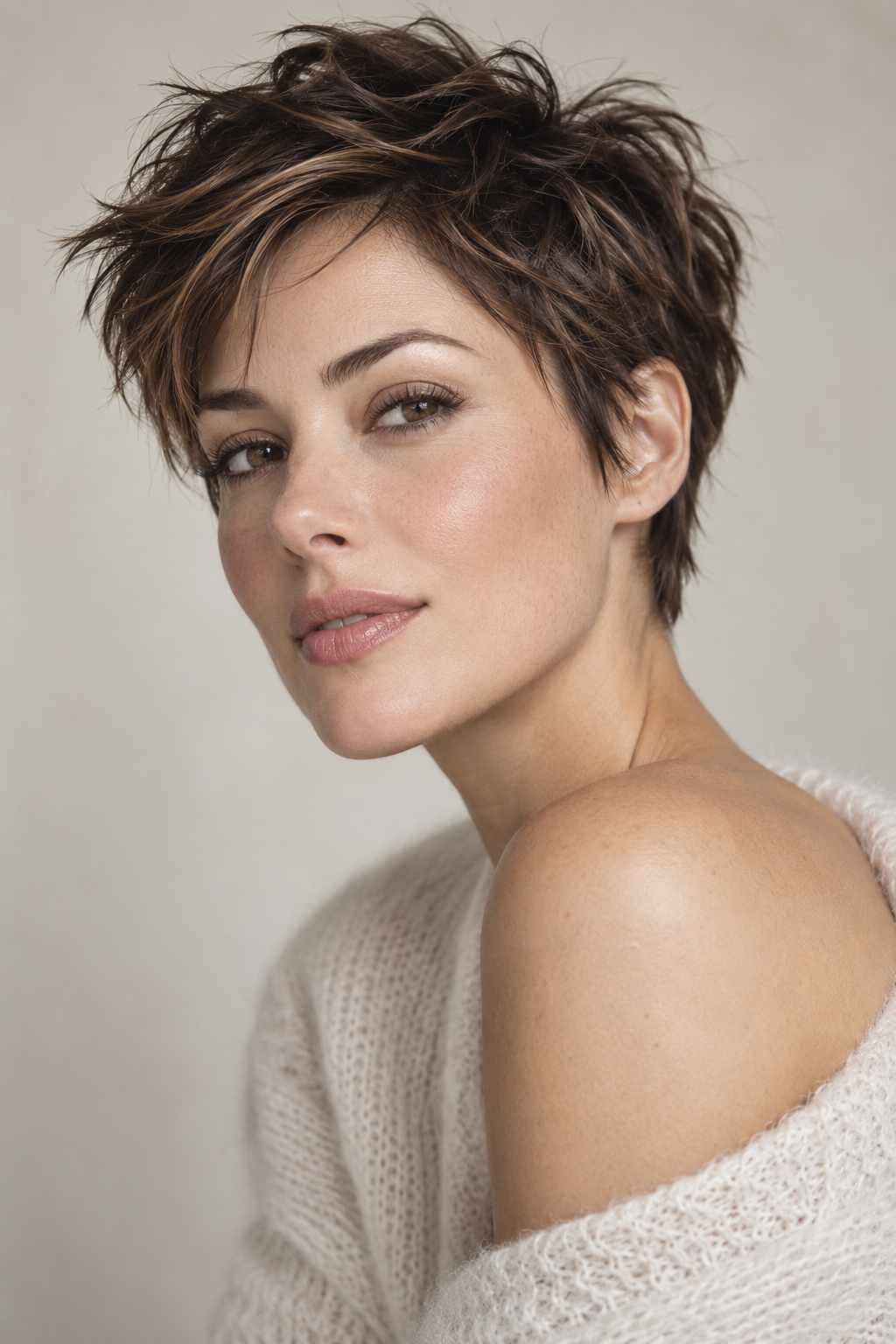 very short haircut styles: tousled short layers