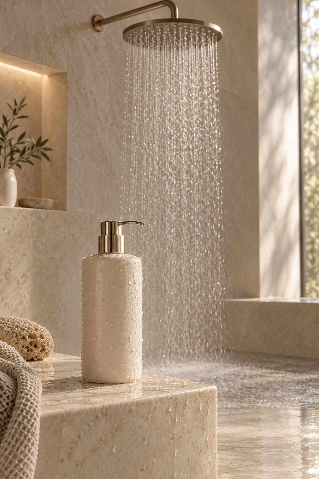 Gentle hair washing editorial visual
